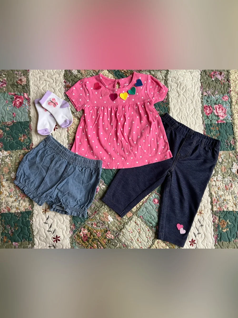 Carter's 6 months baby girl’s clothes bundle